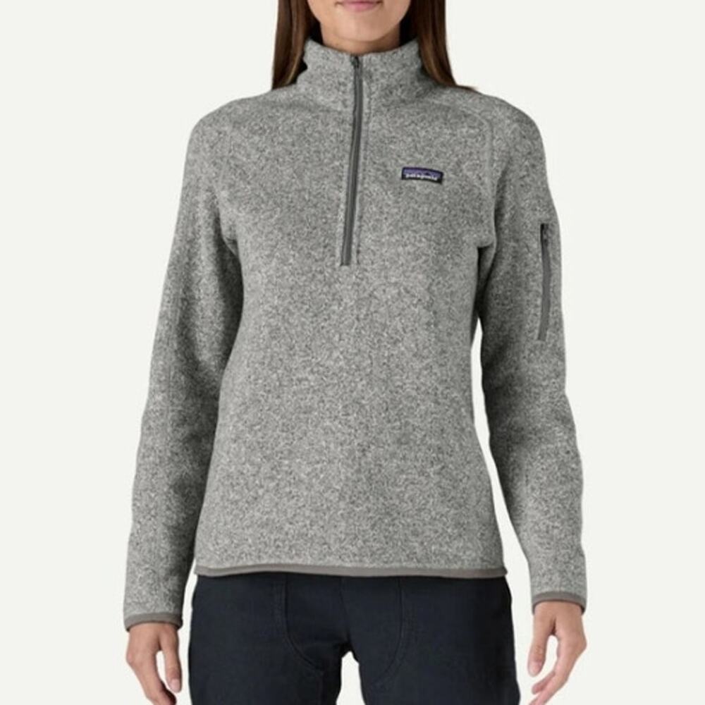 Patagonia Women's Better Sweater Gray 1/4 Zip Pullover Fleece Sweater size XS